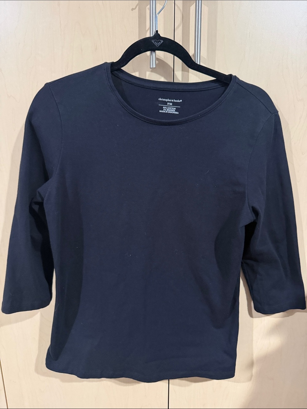 Christopher & Banks Navy Long Sleeve Crew Tee